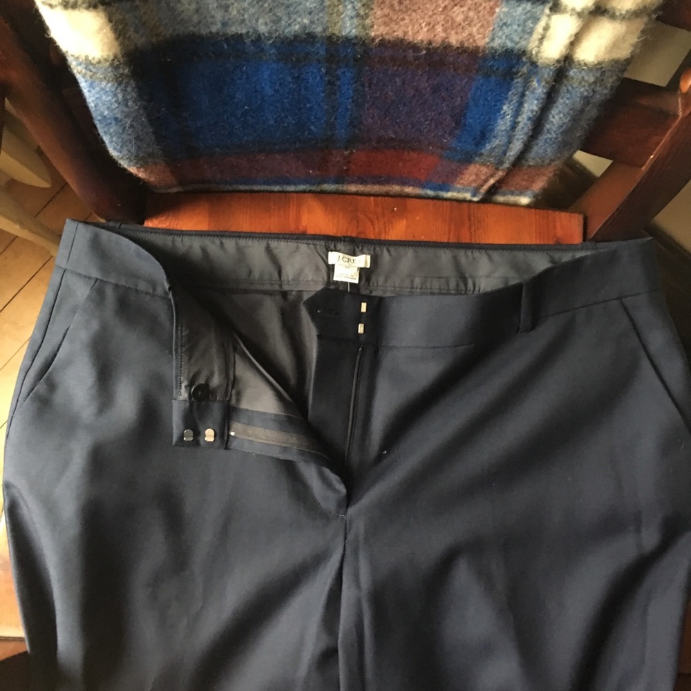NWT navy J. Crew lightweight wool trouser
